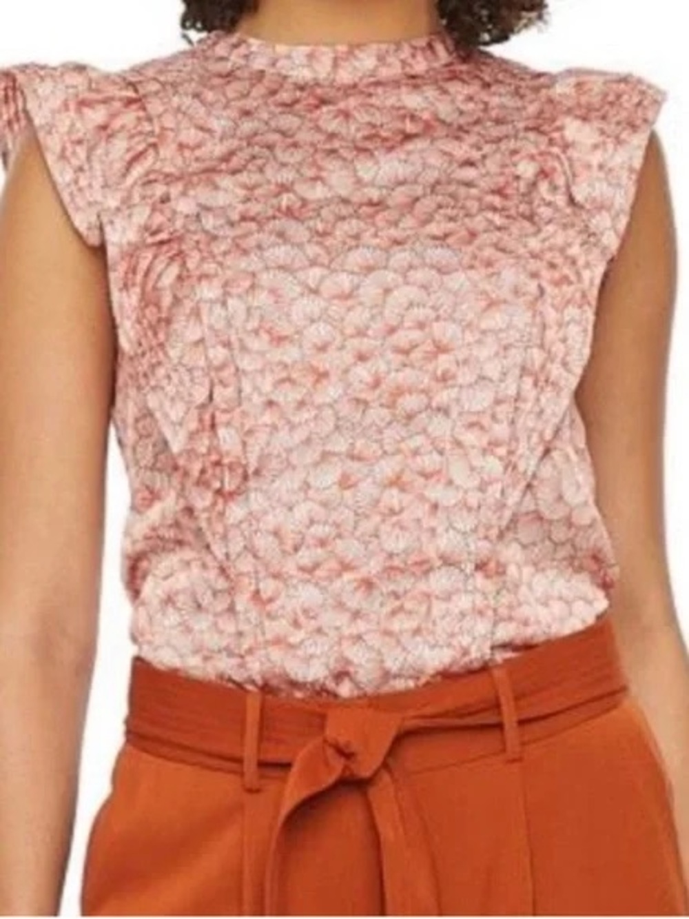 Ryegrass Satin-Like Rust Sleeveless Camisole